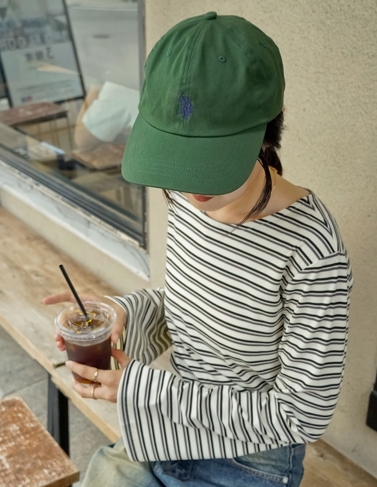 ワンポイント刺繍キャップ