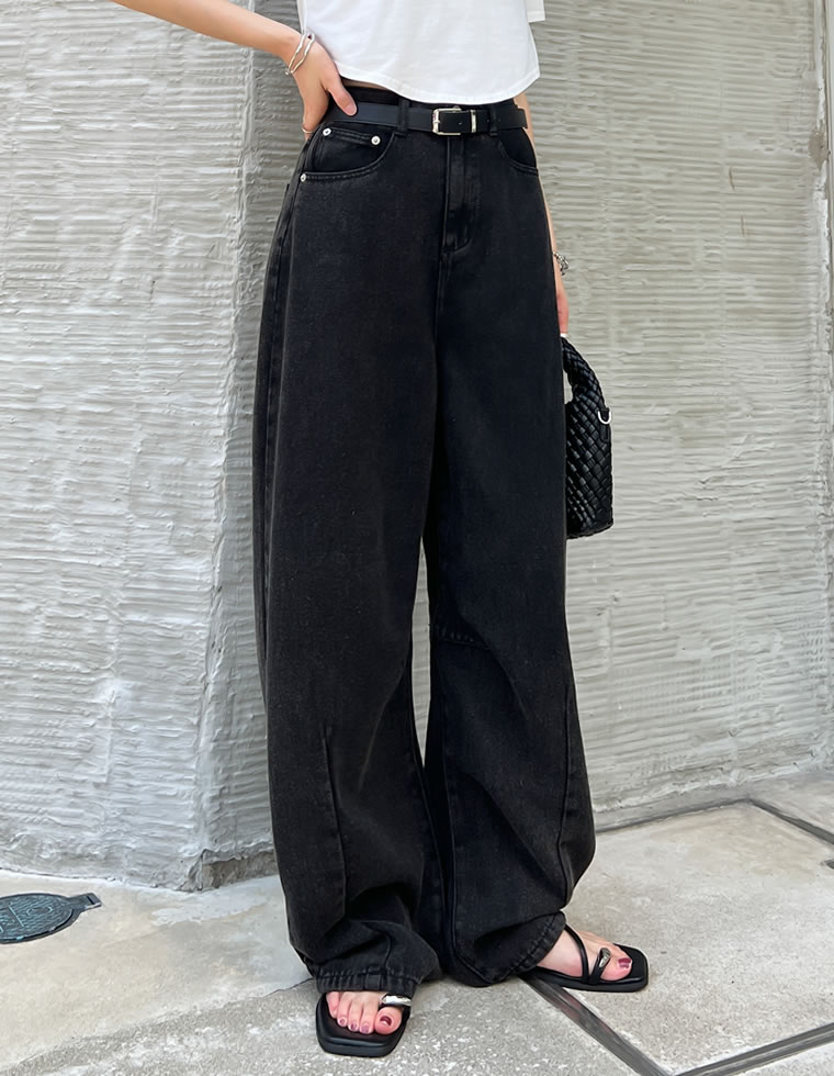 ウォッシュ加工コットンツイルカーブパンツ