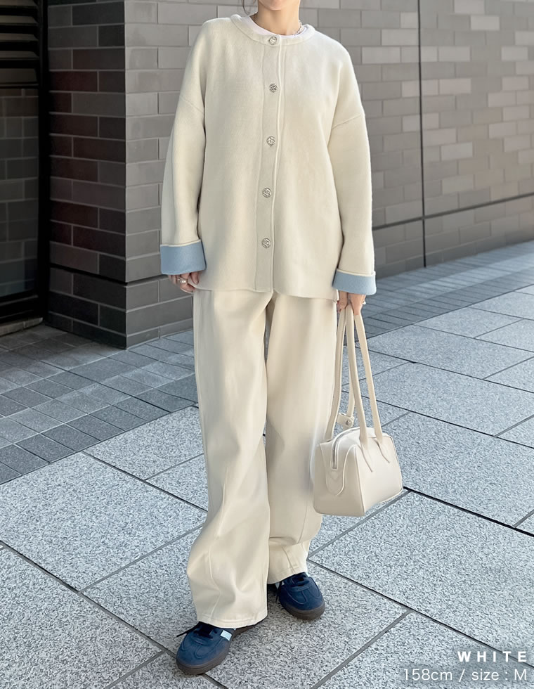 ウォッシュ加工コットンツイルカーブパンツ