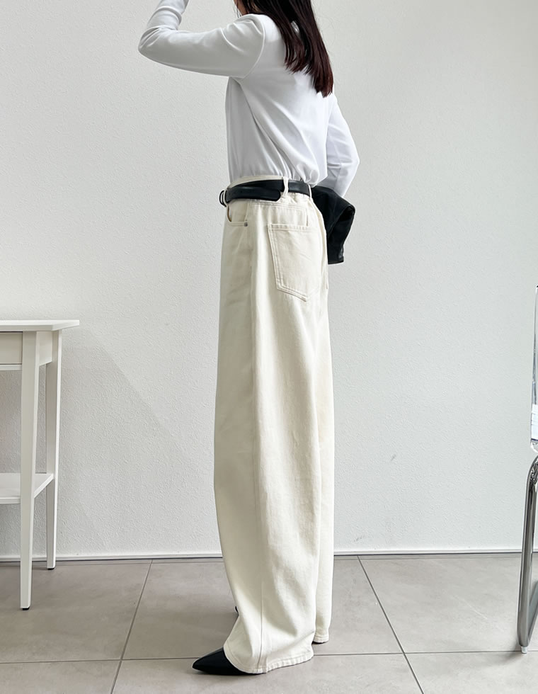 ウォッシュ加工コットンツイルカーブパンツ
