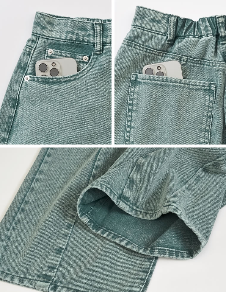 ウォッシュ加工コットンツイルカーブパンツ