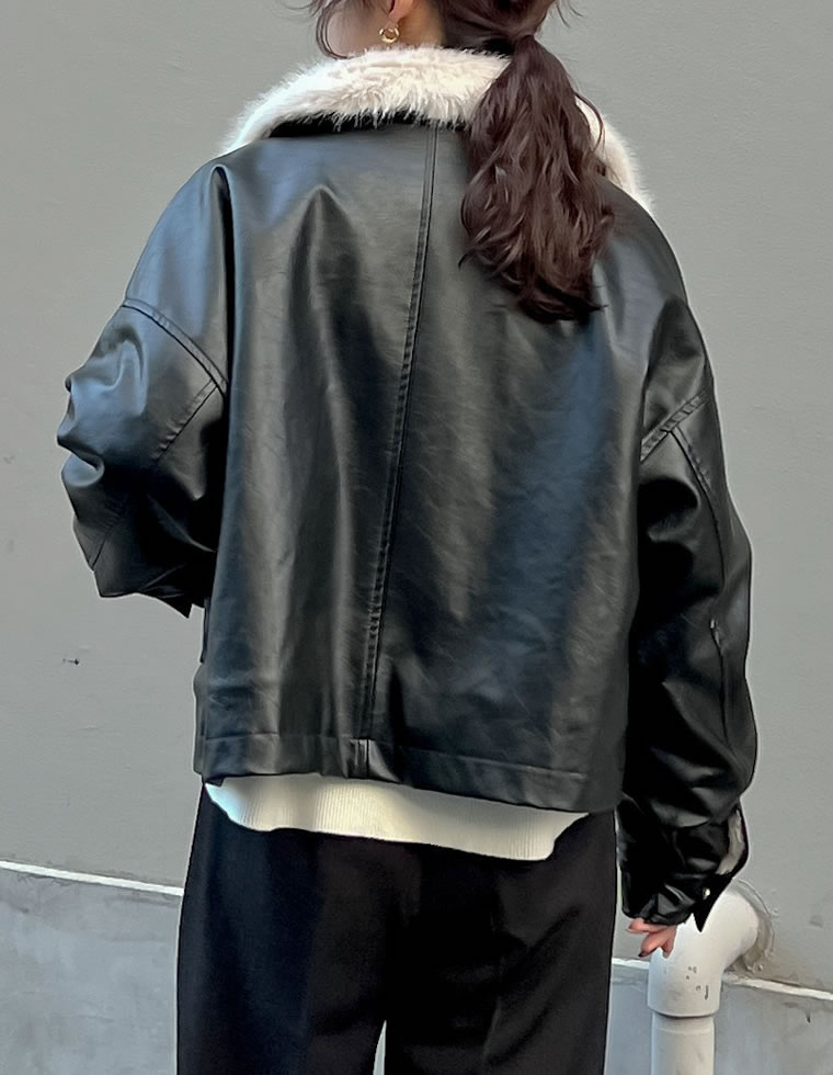 フェイクレザージャケット