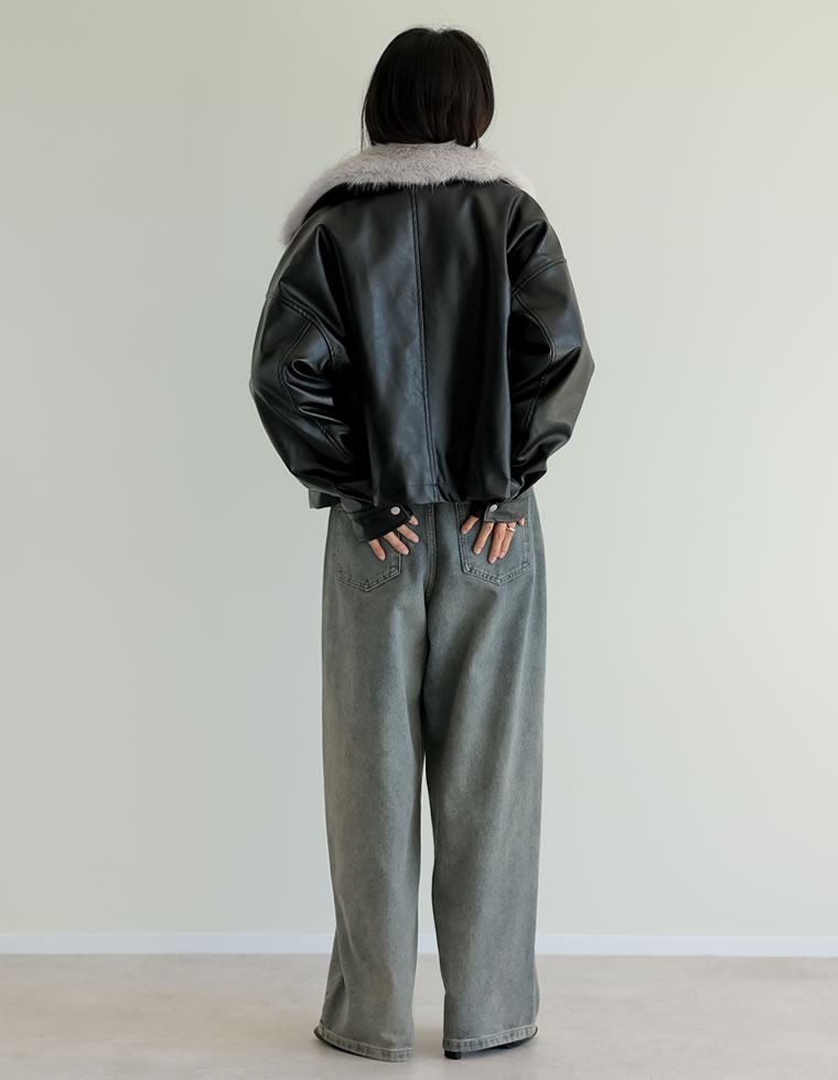 フェイクレザージャケット