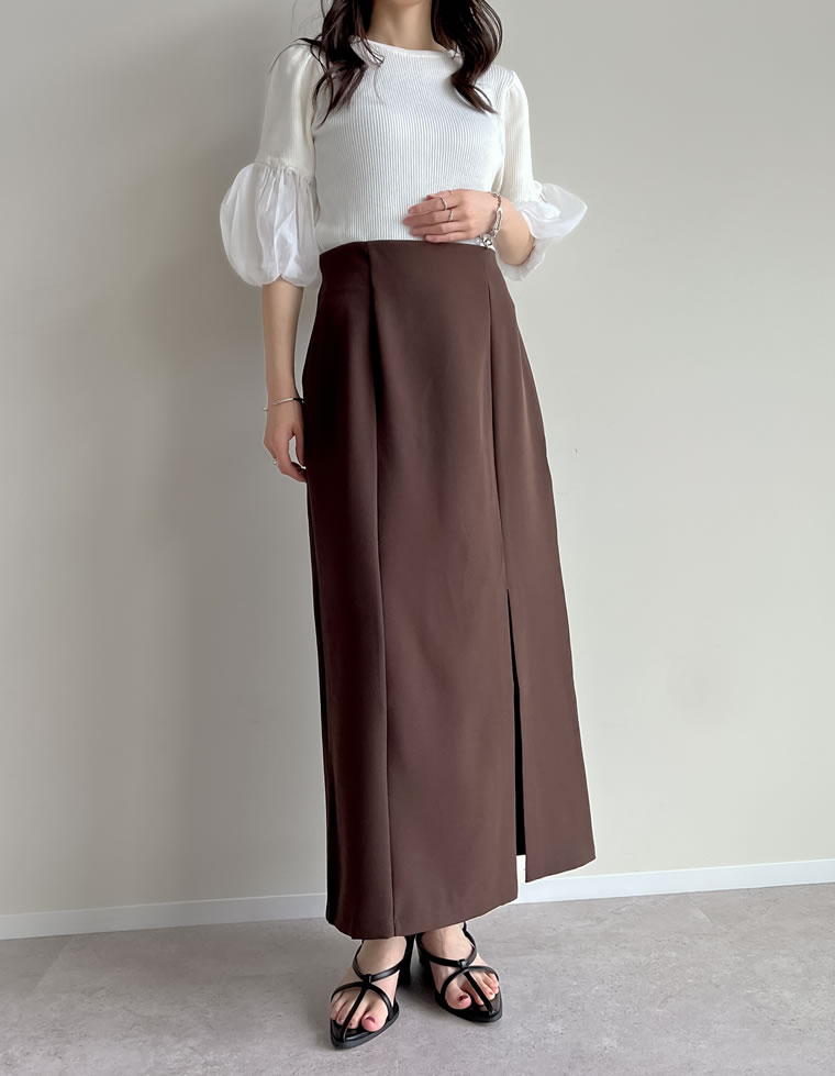 カットツイルサイドスリットスカート