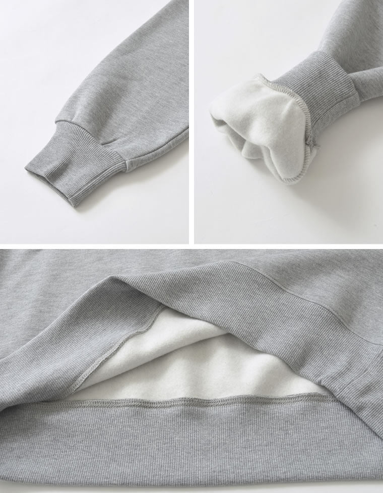 裏起毛ワンポイント刺繍スウェット