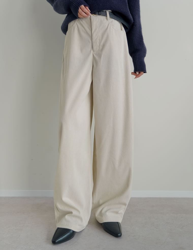コーデュロイカーブパンツ