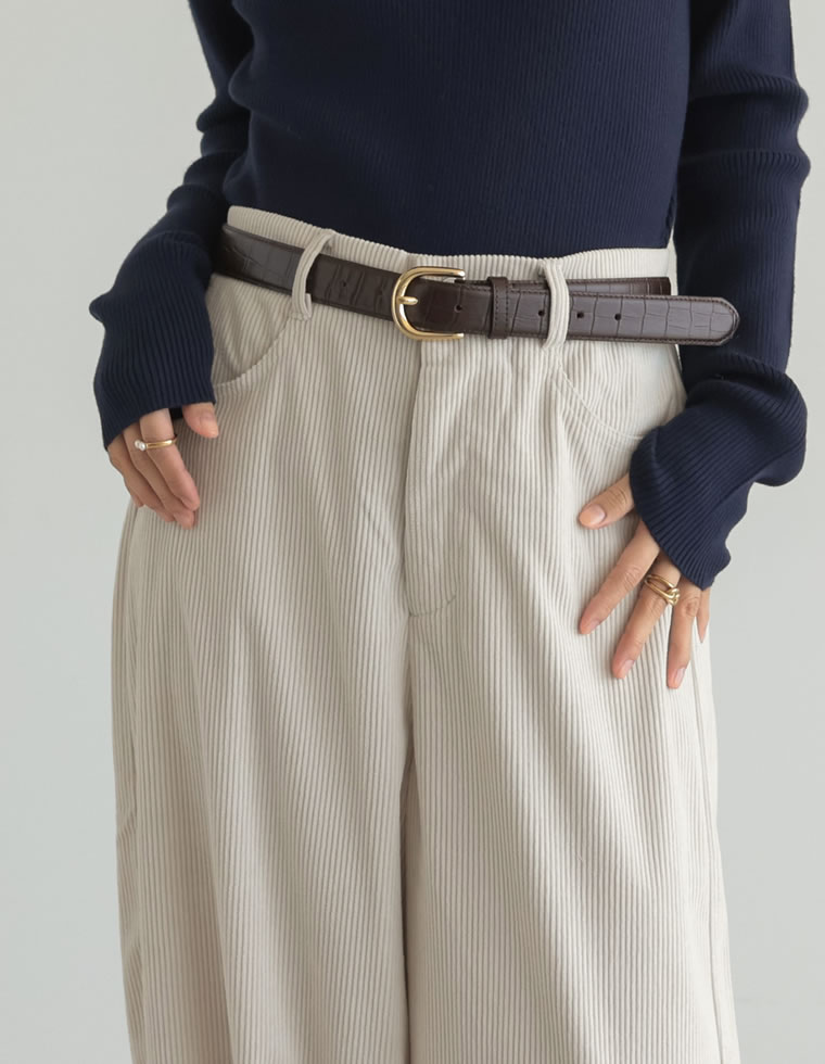 コーデュロイカーブパンツ