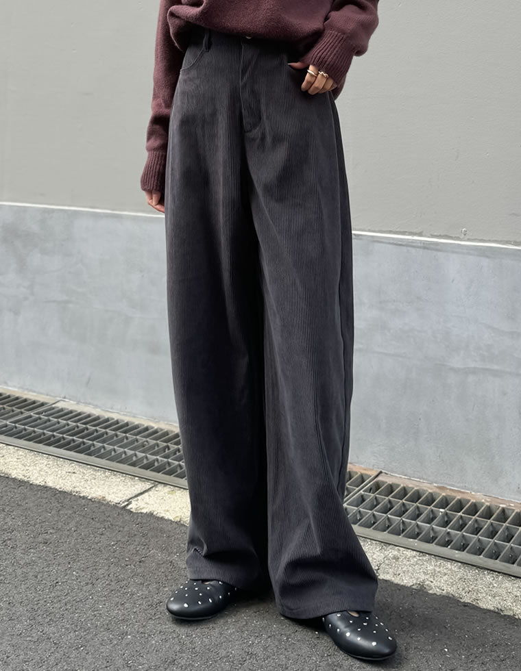 コーデュロイカーブパンツ