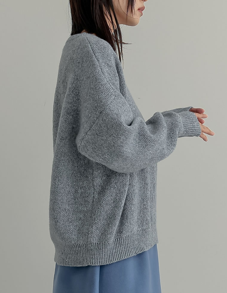 静電気防止モヘアライクニットトップス