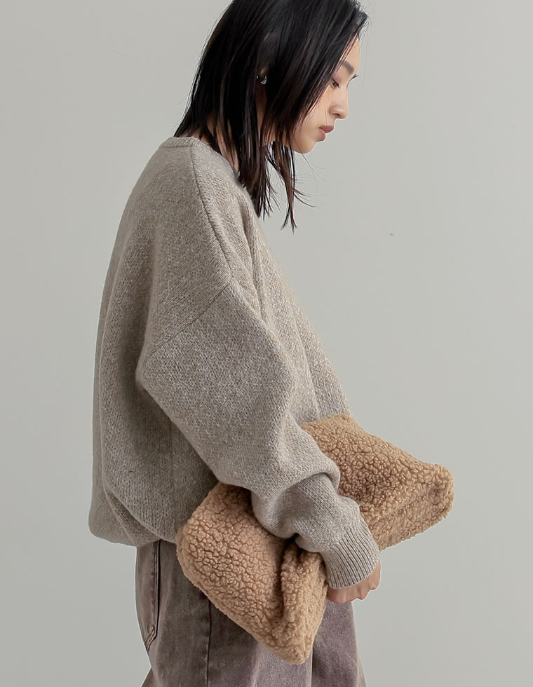 静電気防止モヘアライクニットトップス