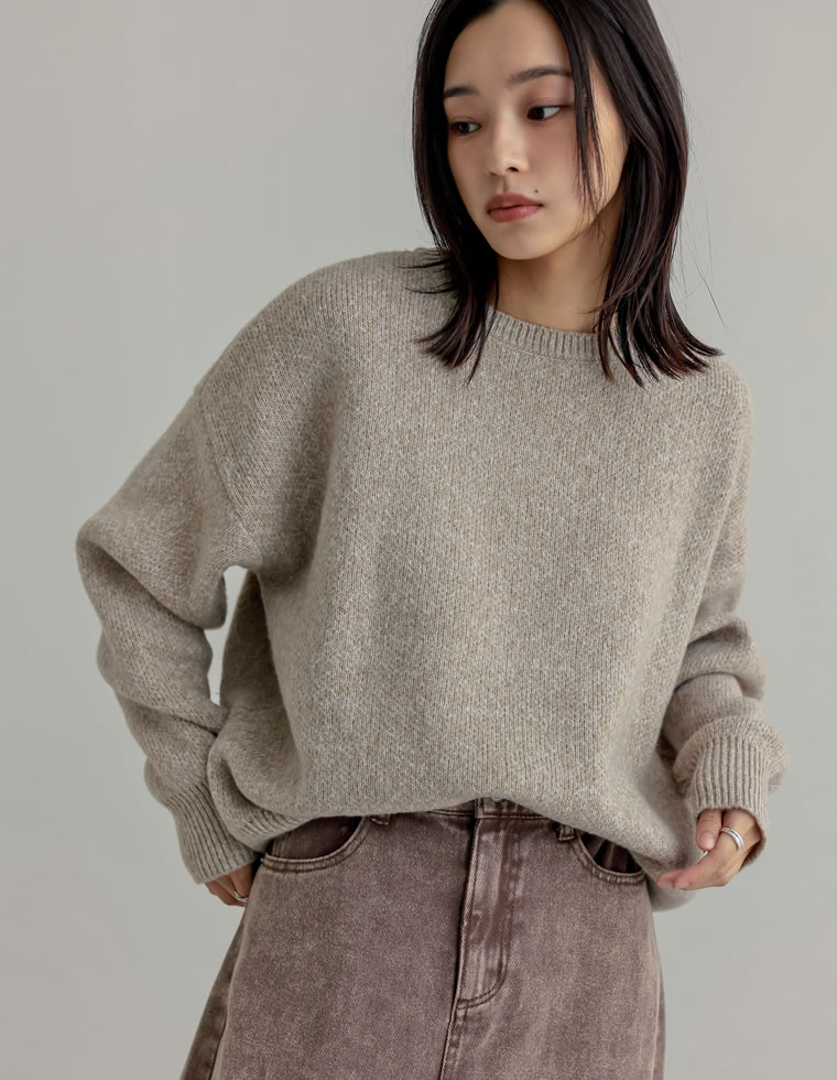 静電気防止モヘアライクニットトップス