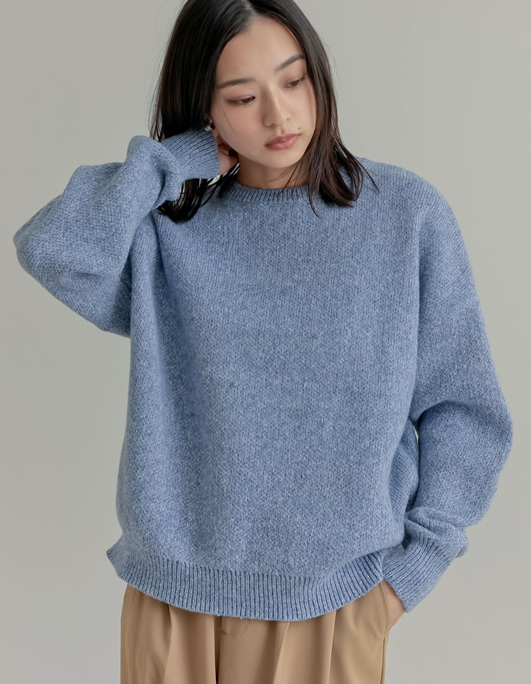 静電気防止モヘアライクニットトップス