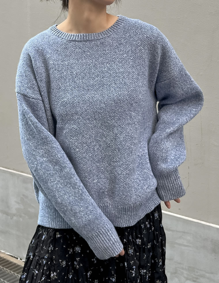 静電気防止モヘアライクニットトップス