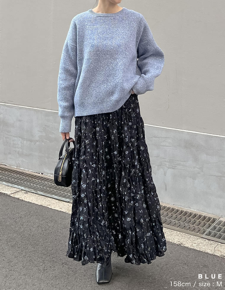 静電気防止モヘアライクニットトップス