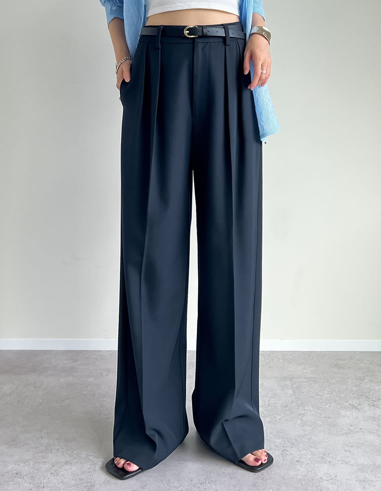 ミックスツイルダブルタックパンツ