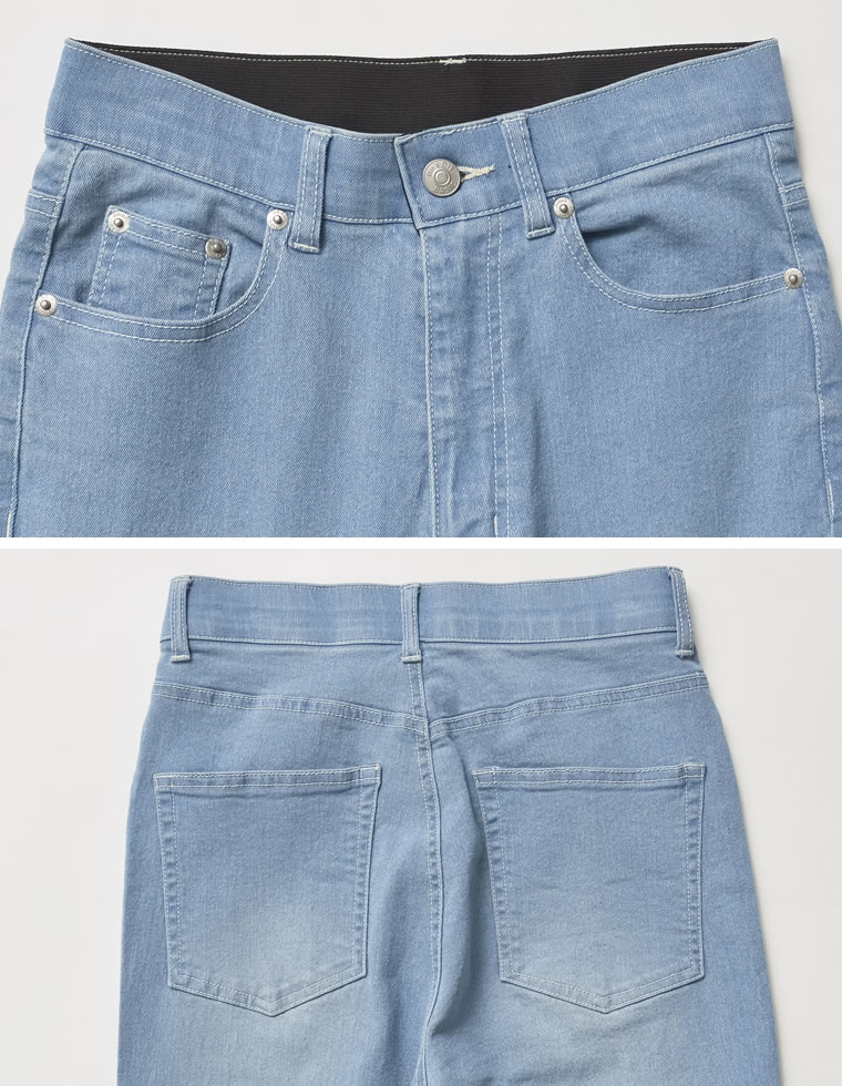 ストレッチデニムキックフレアパンツ