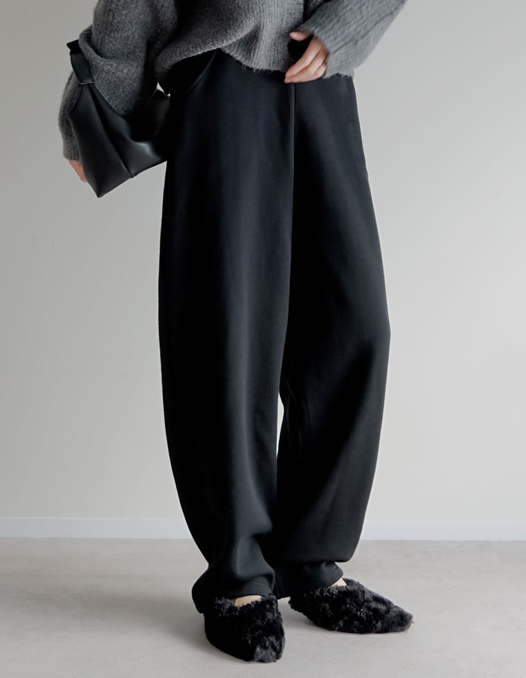 裏起毛スウェットカーブパンツ