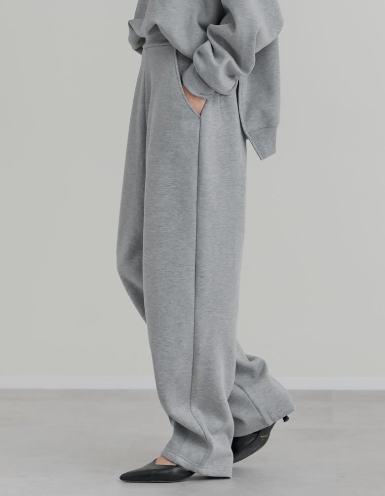 裏起毛スウェットカーブパンツ