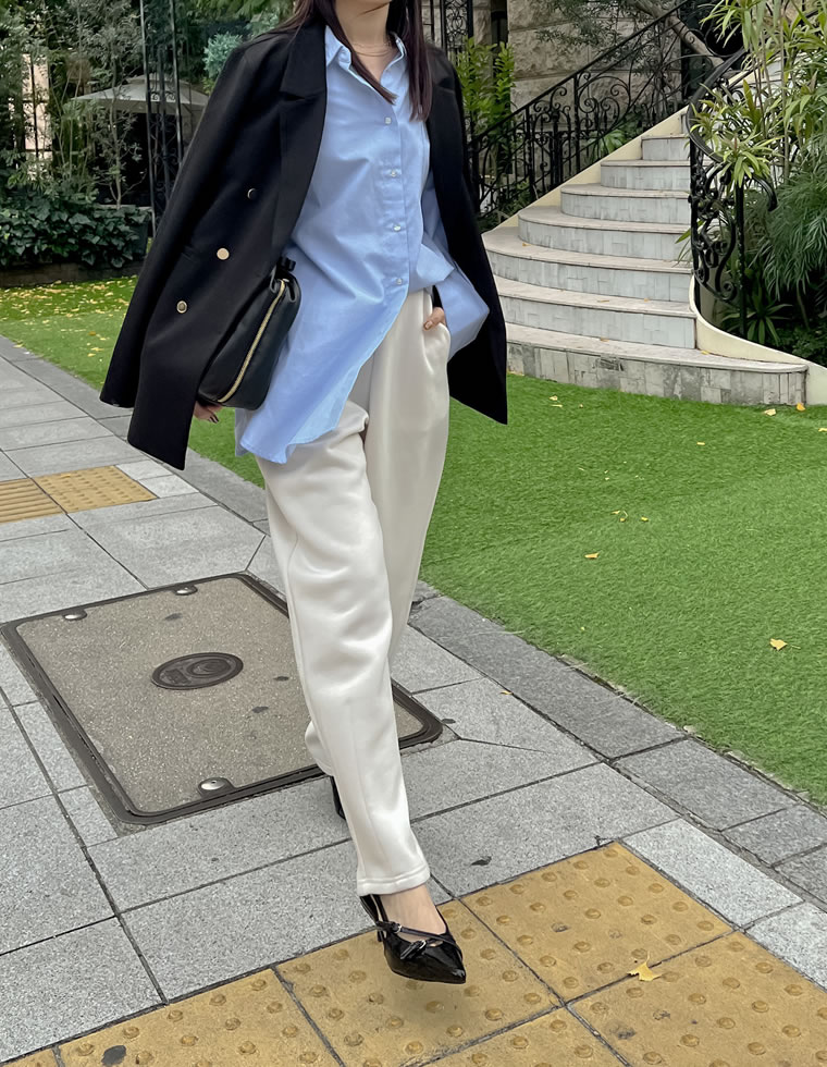 裏起毛スウェットカーブパンツ