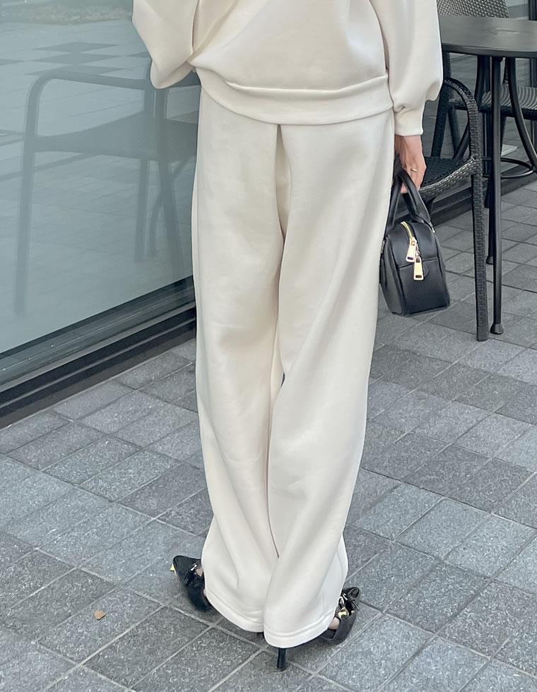 裏起毛スウェットカーブパンツ