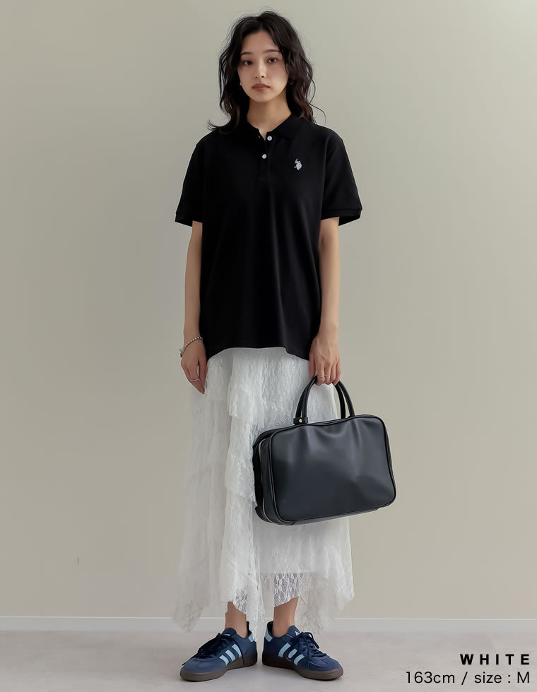 レースティアードアシンメトリースカート