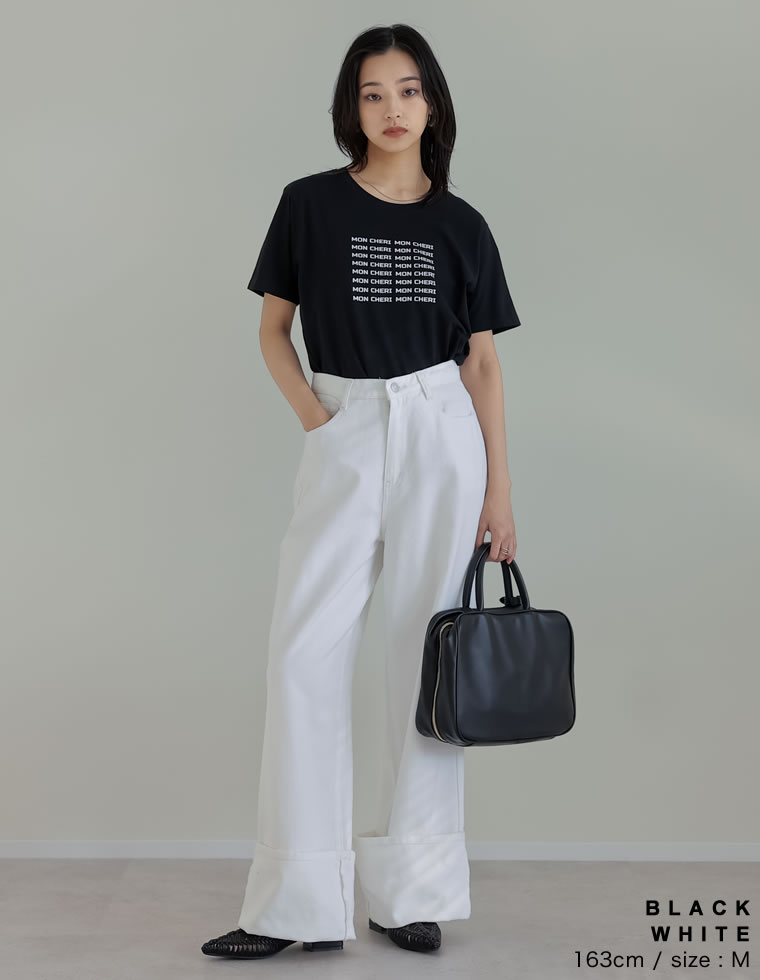 天竺MON CHERIロゴTシャツ