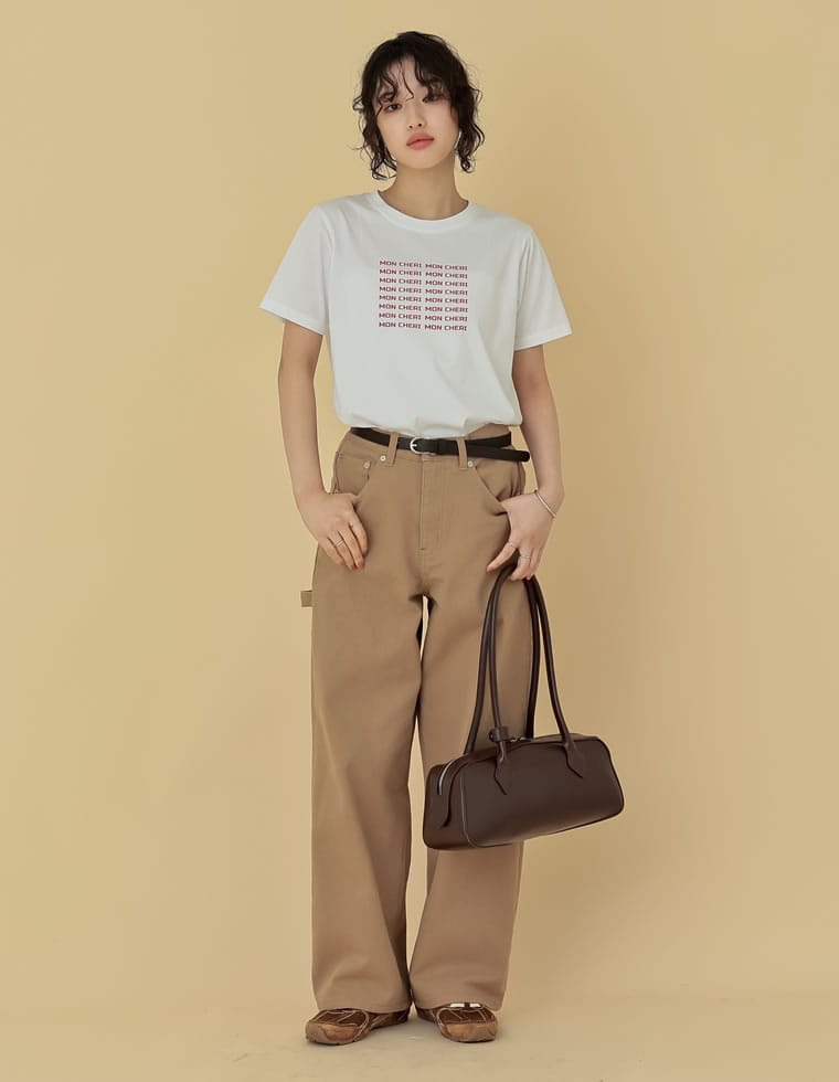 天竺MON CHERIロゴTシャツ