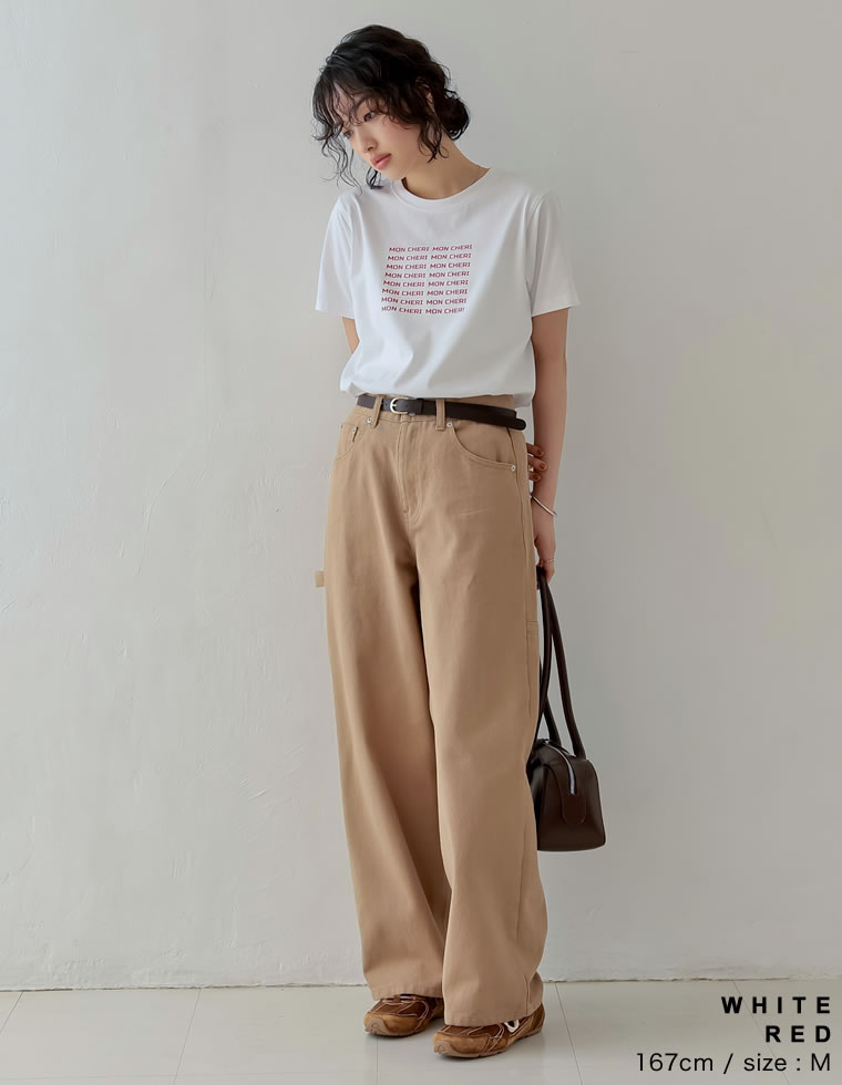 天竺MON CHERIロゴTシャツ
