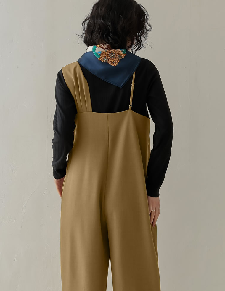 ツイルアシンメトリーオールインワン