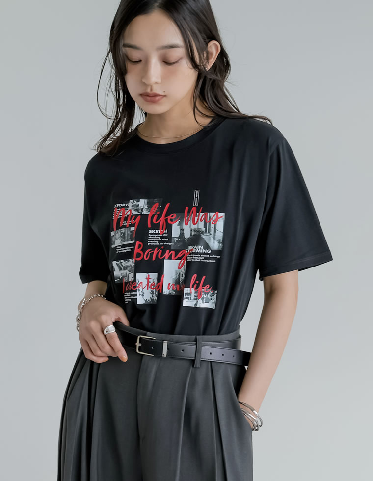 コラージュフォトロゴTシャツ