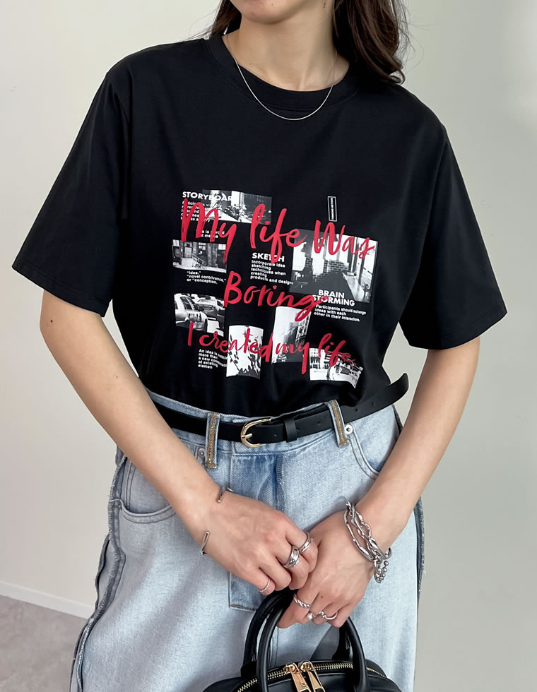 コラージュフォトロゴTシャツ