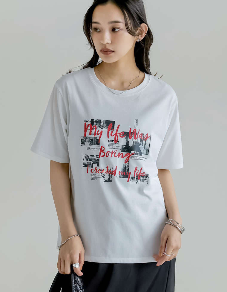 コラージュフォトロゴTシャツ