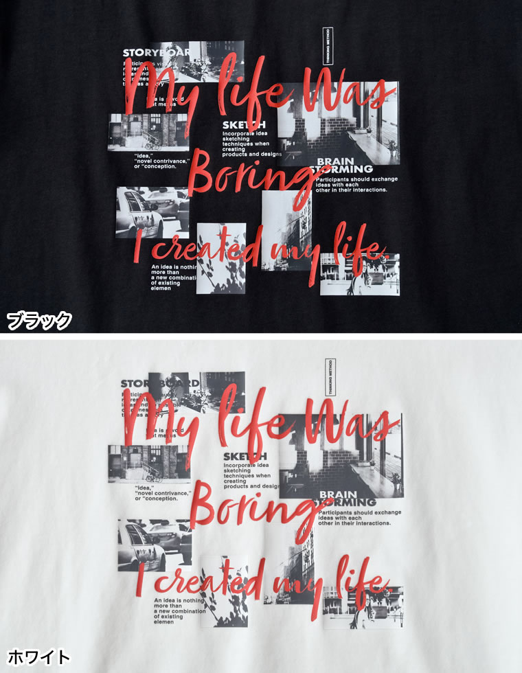 コラージュフォトロゴTシャツ