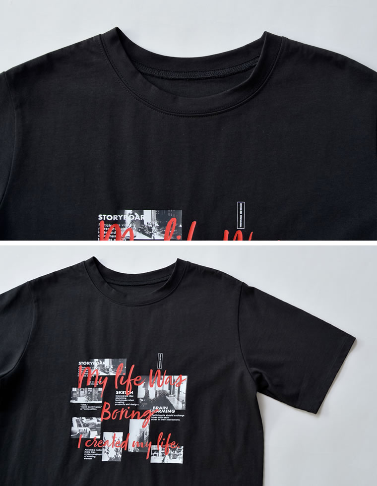 コラージュフォトロゴTシャツ