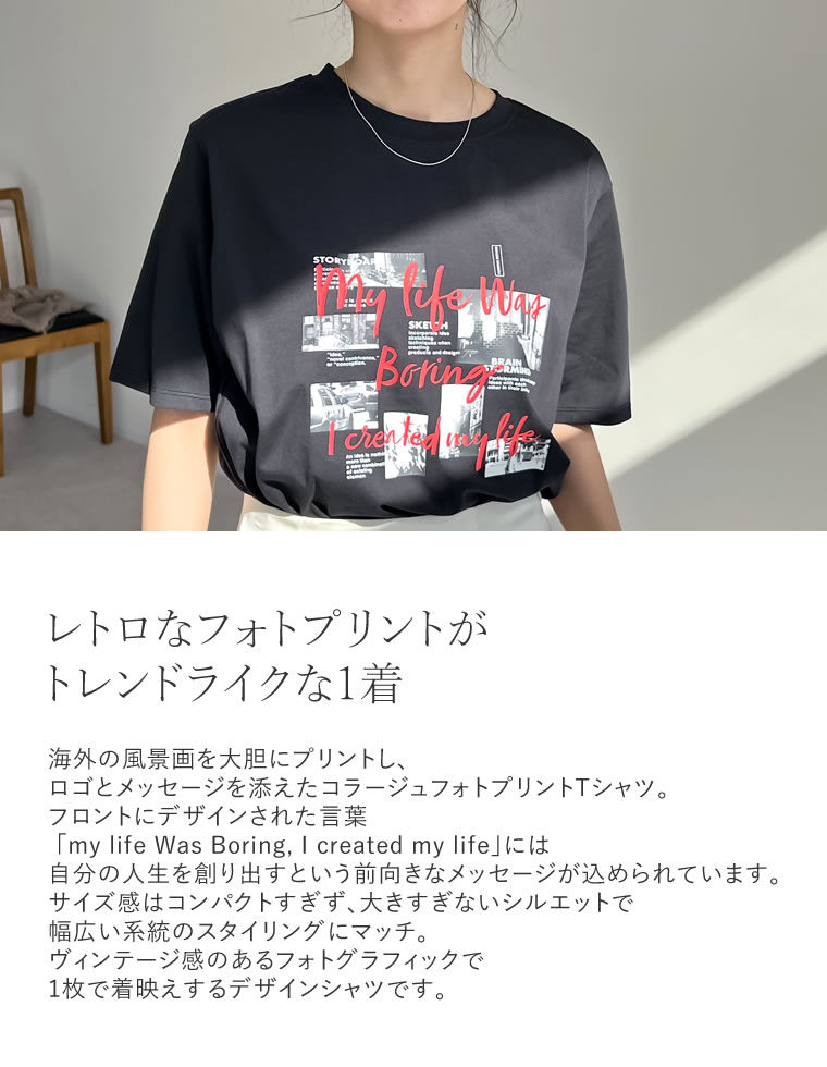 コラージュフォトロゴTシャツ