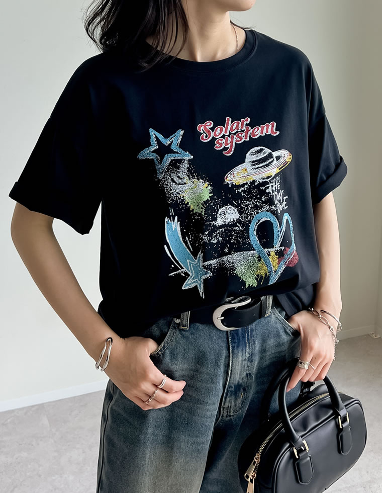 プラネットグラフィックTシャツ