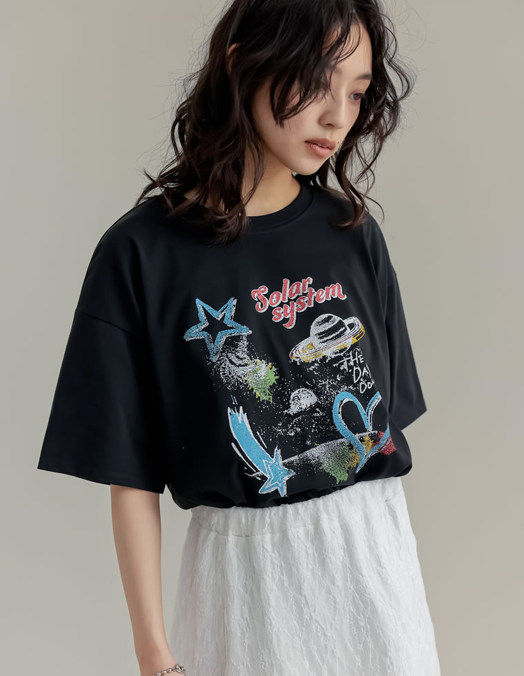 プラネットグラフィックTシャツ