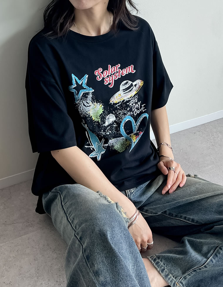 プラネットグラフィックTシャツ