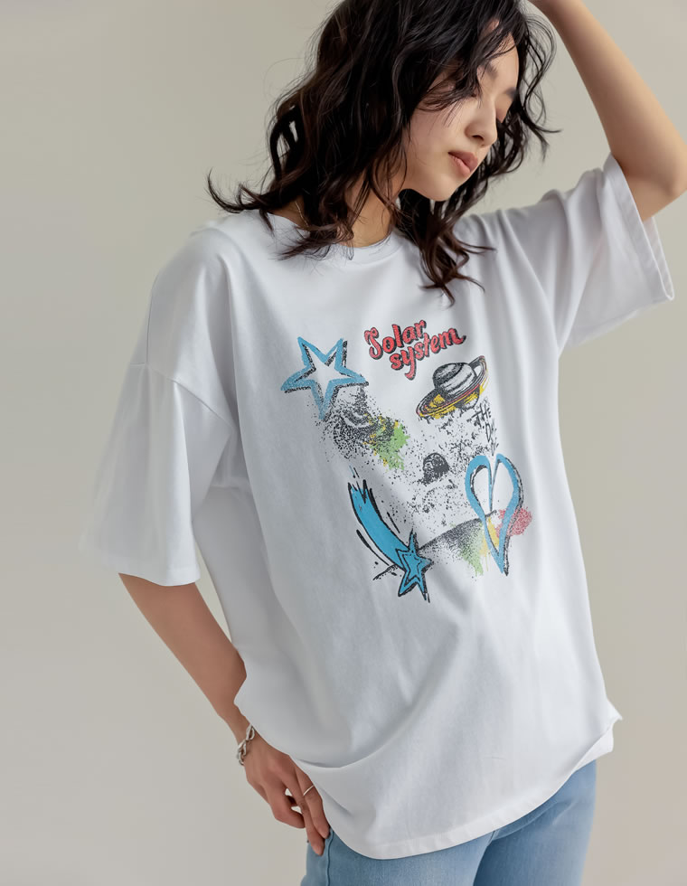 プラネットグラフィックTシャツ