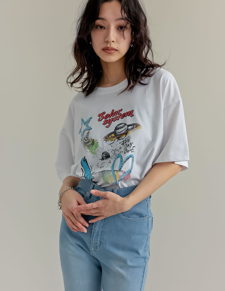 プラネットグラフィックTシャツ