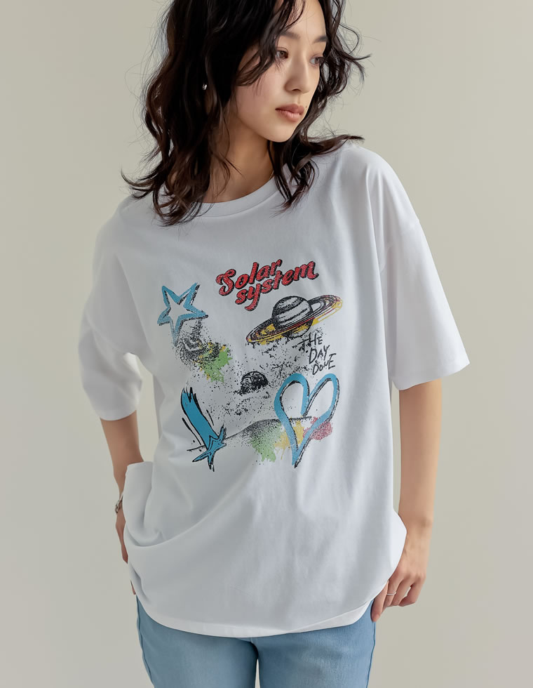 プラネットグラフィックTシャツ