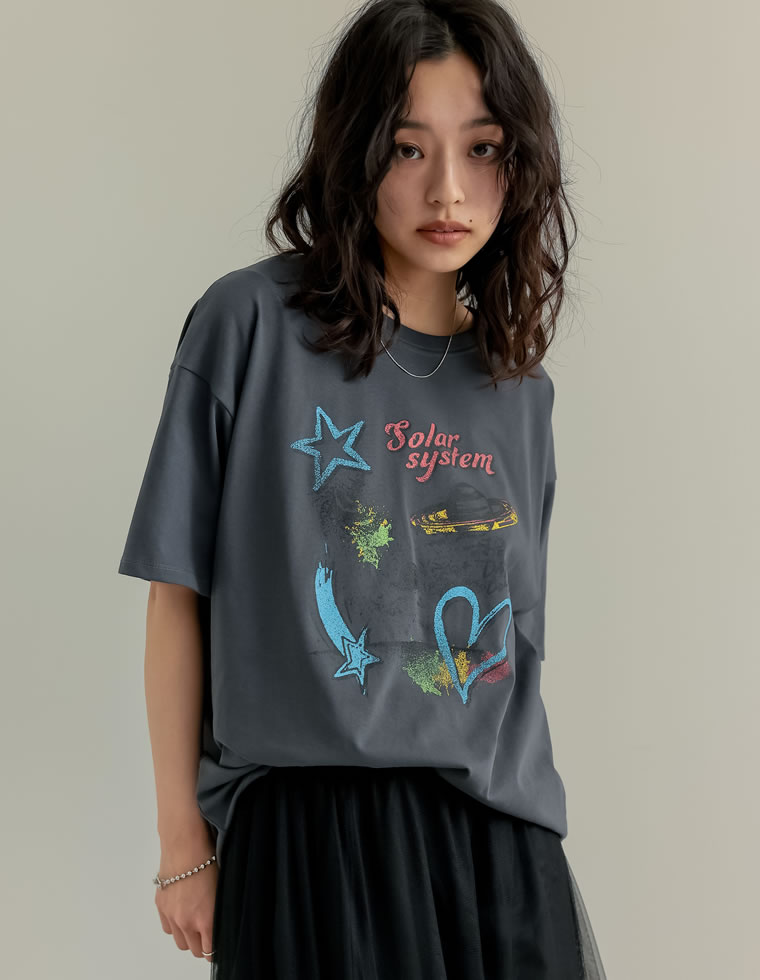 プラネットグラフィックTシャツ