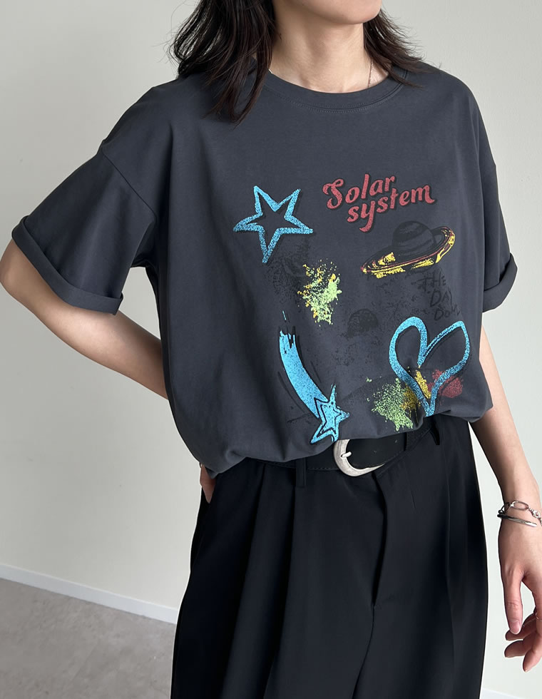 プラネットグラフィックTシャツ