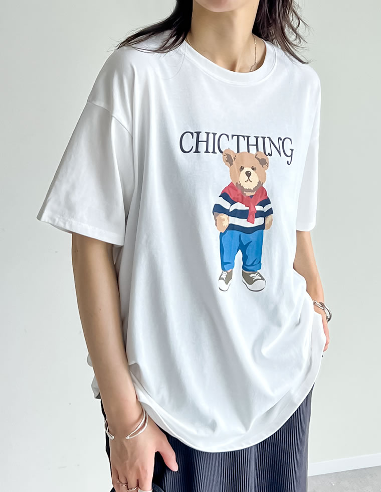 ベアプリントTシャツ