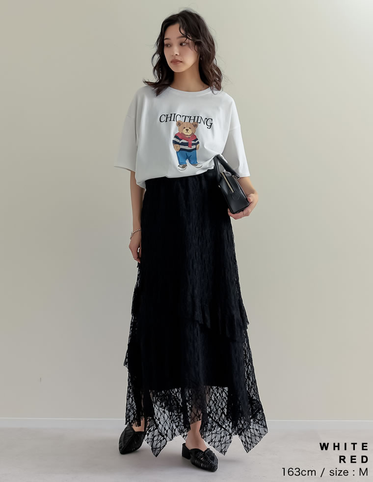 ベアプリントTシャツ