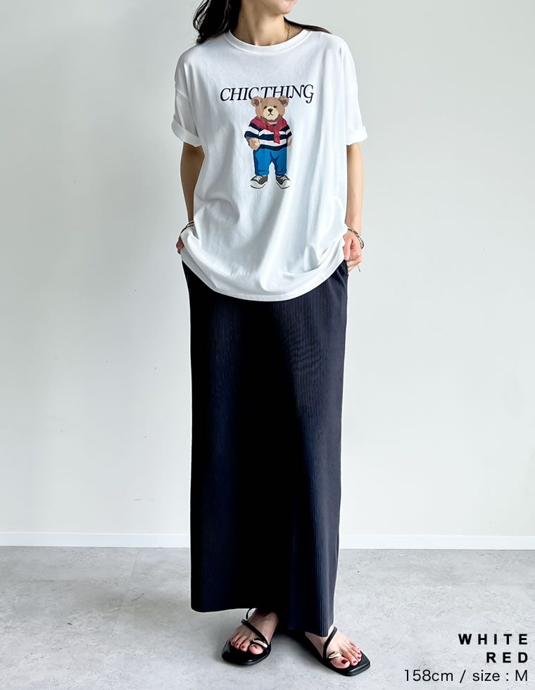 ベアプリントTシャツ