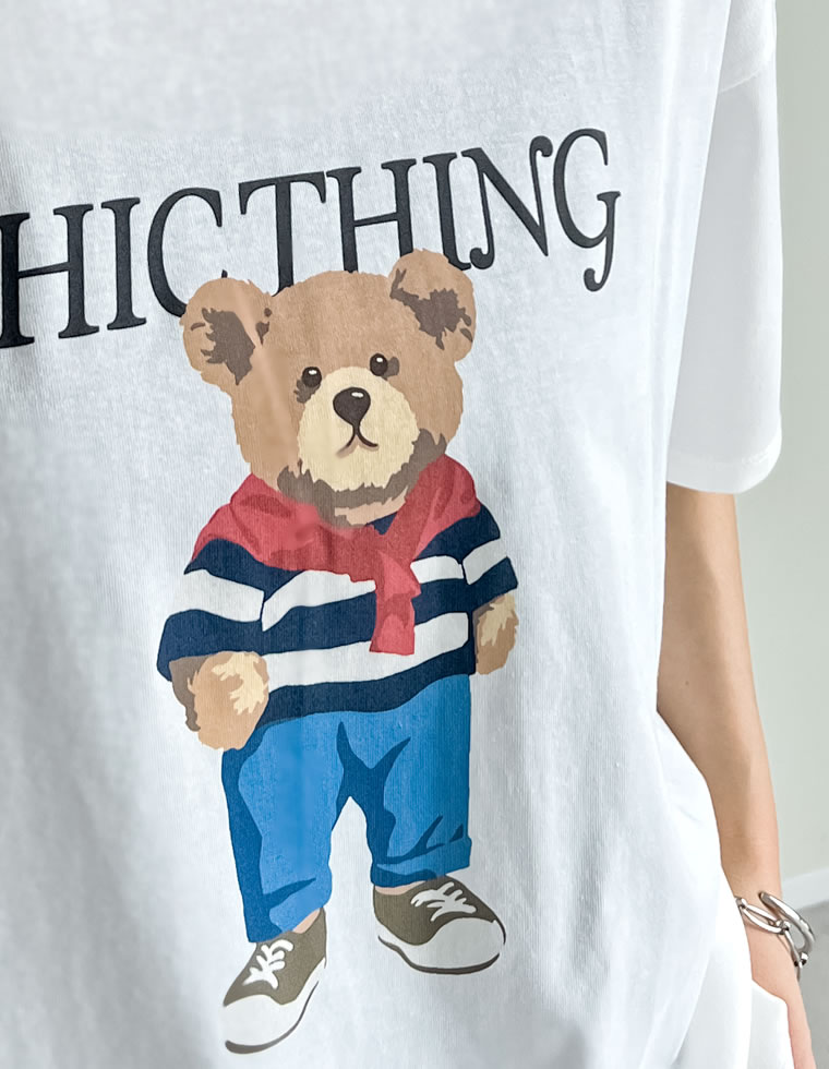 ベアプリントTシャツ