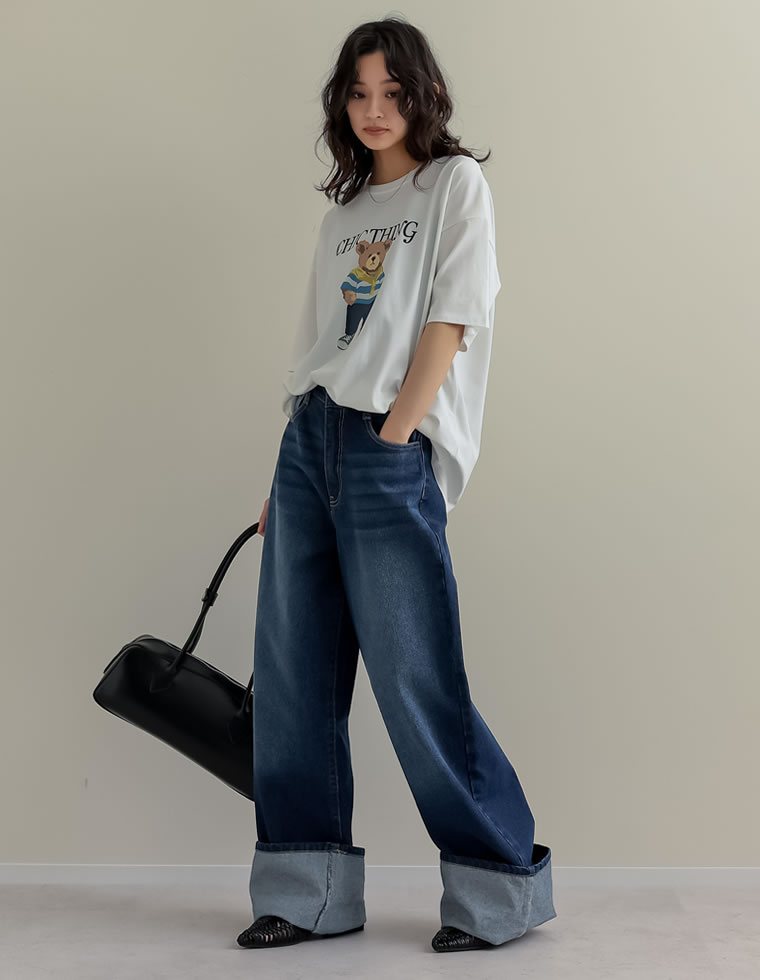 ベアプリントTシャツ