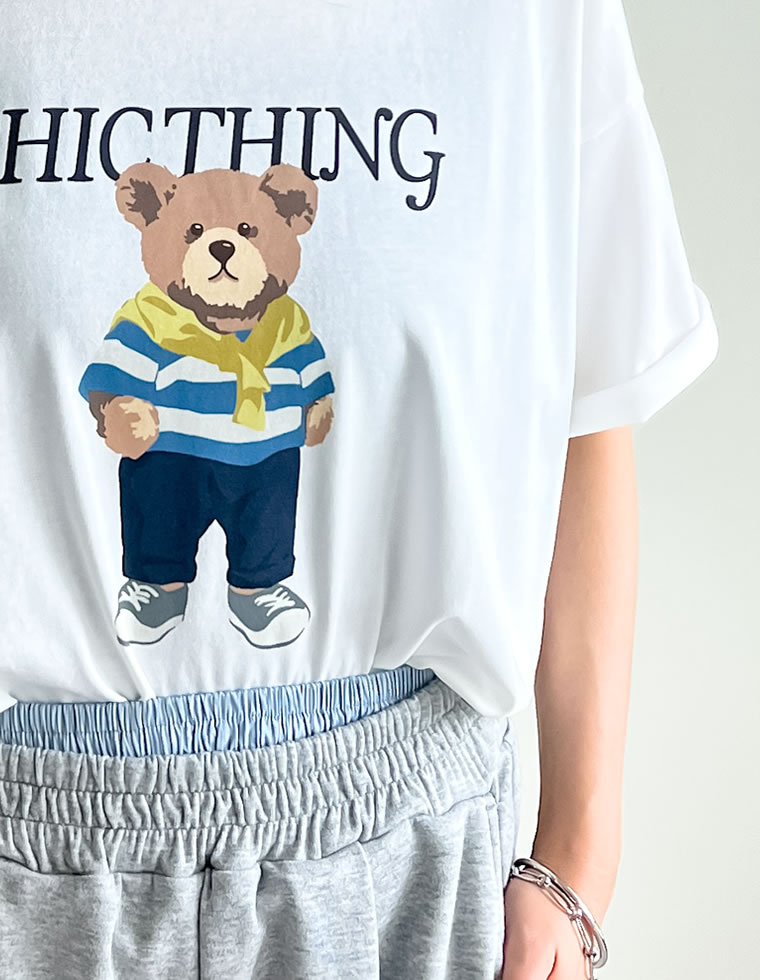 ベアプリントTシャツ
