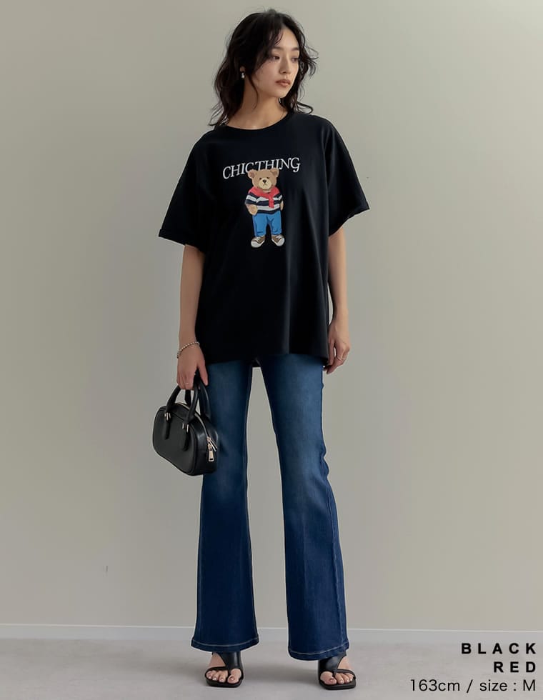 ベアプリントTシャツ